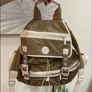 Tory Burch Tan&White Bagpack
